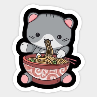 Cute Ramen Kitty Sticker